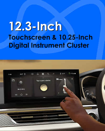 Tata Curvv 12.3 inch touchscreen