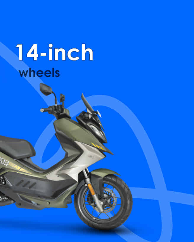 Hero Xoom 160 14-inch wheels