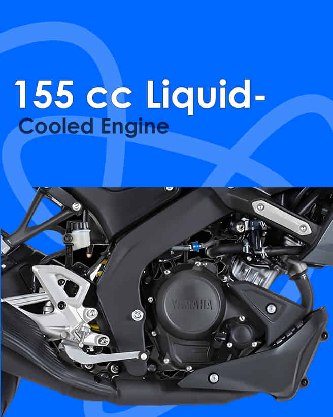 Yamaha MT 15 V2 155 cc Liquid-Cooled VVA Engine (18.4 PS, 14.1 Nm)