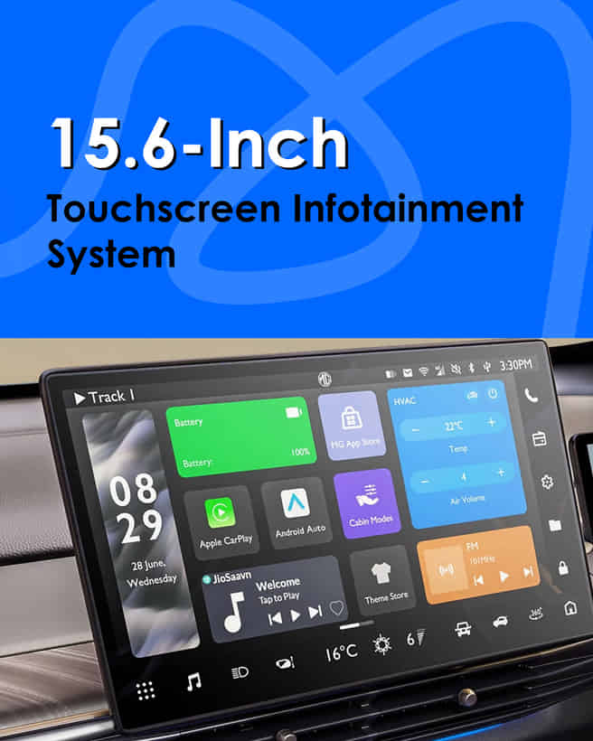 MG Windsor EV 15.6-Inch Touchscreen Infotainment System: