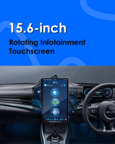 BYD Seal 15.6-inch rotating infotainment touchscreen