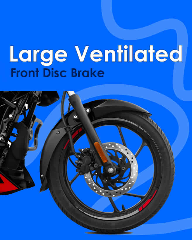 Bajaj Pulsar 125 240mm Ventilated Front Disc Brake with Anti-Skid Technology