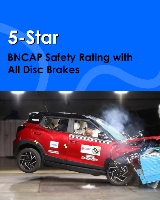 XUV 3X0 5-Star BNCAP SAfety Ratings with All Disc Brakes