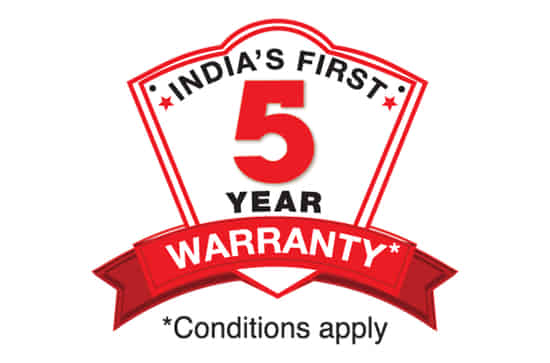 Splendor Plus 5-year warranty 