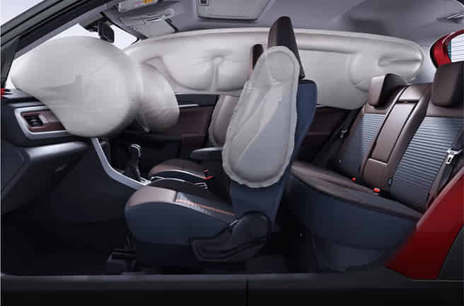 Maruti Suzuki Brezza 6 Airbags as Standard with ESP and Hill Hold Assist