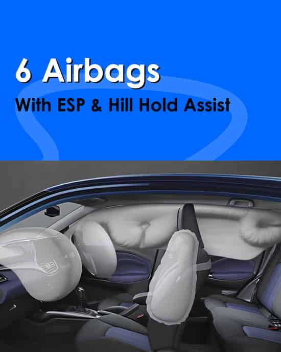 Baleno 6 Airbags with ESP & Hill Hold Assist