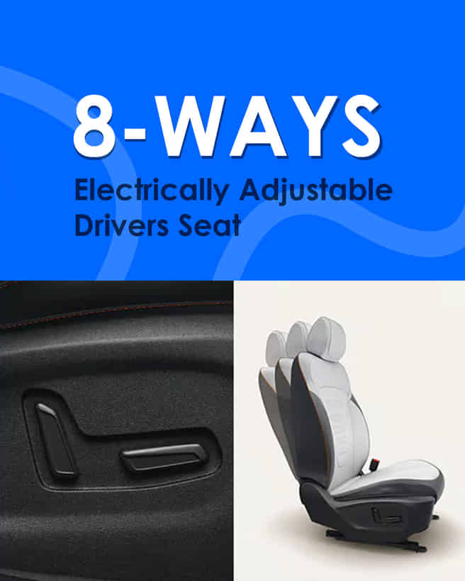 Hyundai Creta 8-Way Electrically Adjustable Drivers Seat