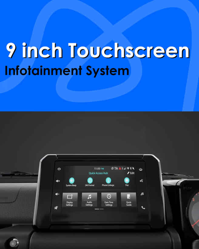 Maruti Suzuki Jimny 9 inch Touchscreen Infotainment System