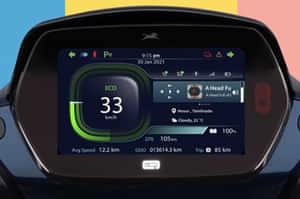 iQube Electric A 7-inch TFT touch screen cluster. iQube Electric A 7-inch TFT touch screen cluster.