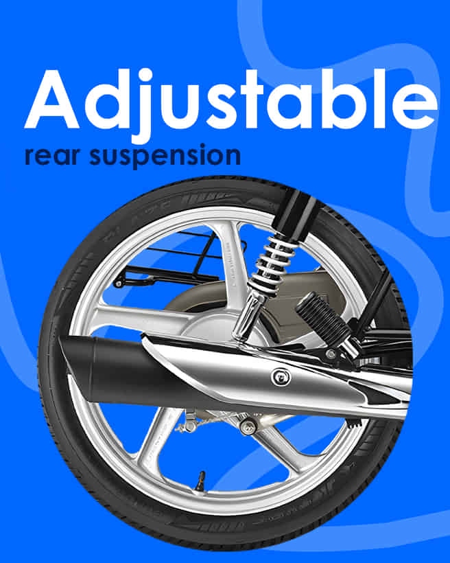 Hero Splendor Plus Adjustable rear suspension 