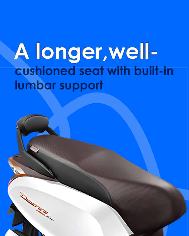 Hero Destini 125 A longer, well-cushioned
