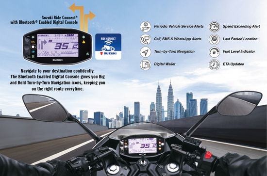 Gixxer SF 250 Bluetooth with Turn by Turn Navigation Support