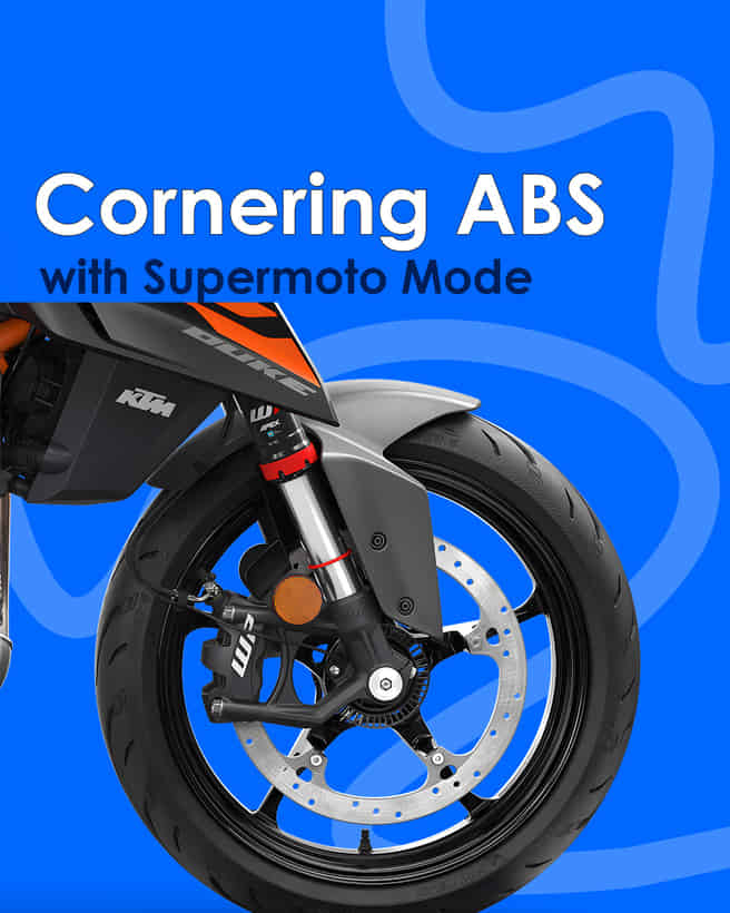 KTM 390 Duke Cornering ABS with Supermoto Mode