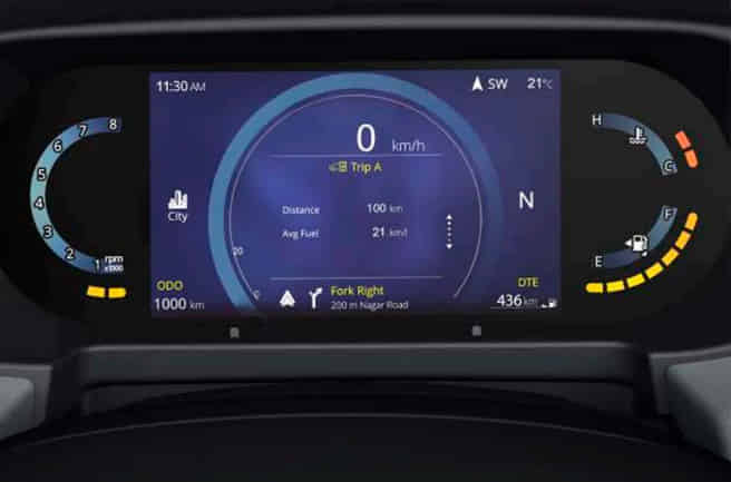 Tata Punch CNG Digital Instrument Cluster