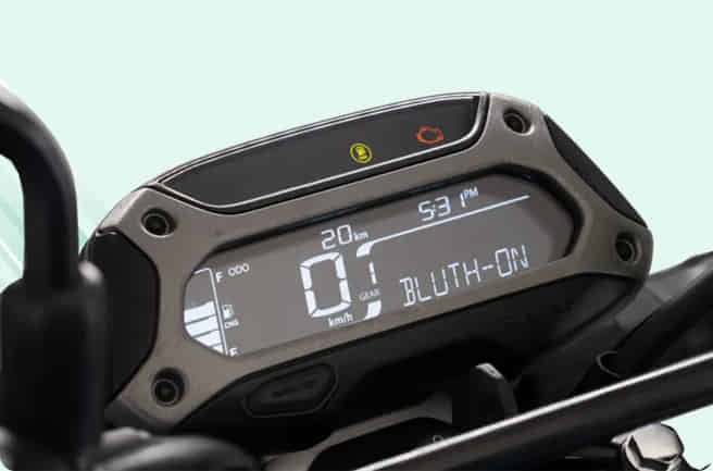 Bajaj Freedom 125 Digital instrument console with Bluetooth connectivity Bajaj Freedom 125 Digital instrument console with Bluetooth connectivity