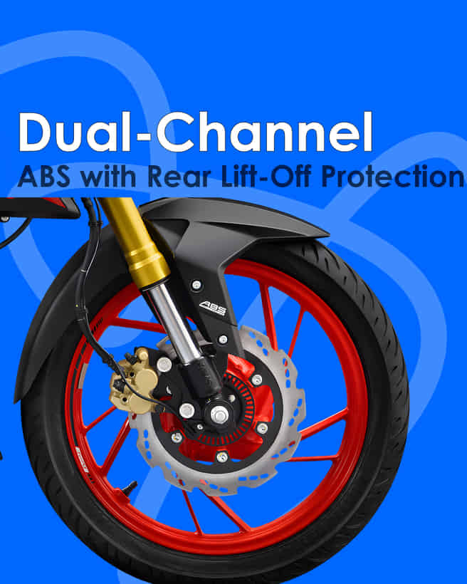 TVS Apache RTR 160 4V Dual-Channel ABS with Rear Lift-Off Protection