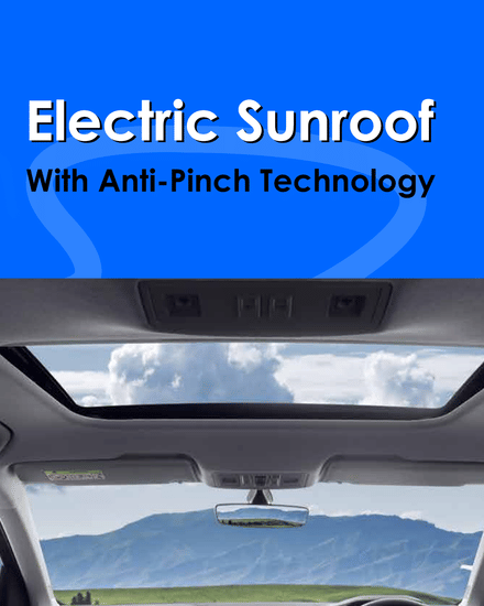 Skoda Kylaq Electric Sunroof with Anti-pinch Technology-