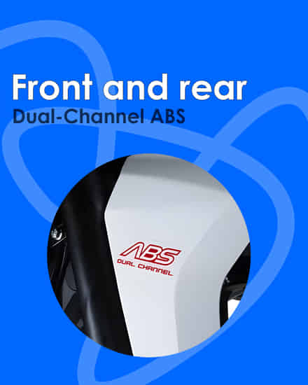 Bajaj Pulsar RS 200 Front and rear Dual-Channel ABS 