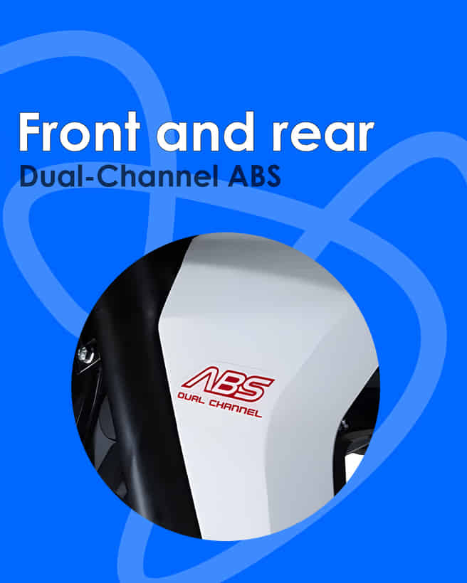 Bajaj Pulsar RS 200 Front and rear Dual-Channel ABS 
