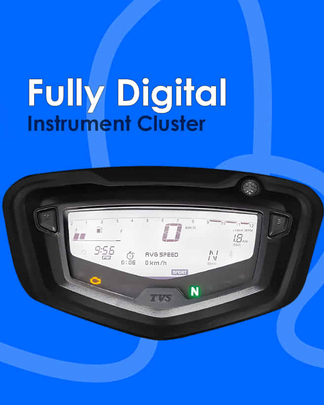 TVS Apache RTR 160 Full Digital Instrument Cluster