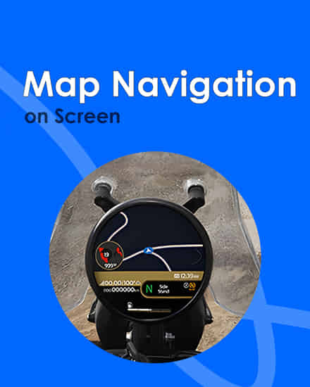 Royal Enfield Himalayan 450 Full Map Navigation on Screen
