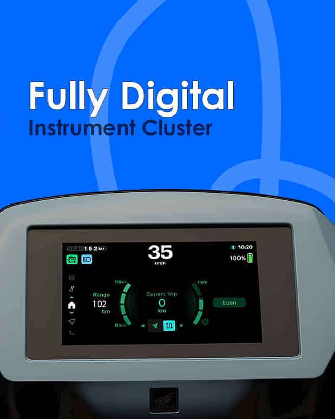 Honda Activa EV Fully Digital Instrument Cluster 