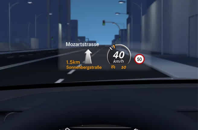 Mercedes-Benz EQA 2024-2026 Head-Up Display