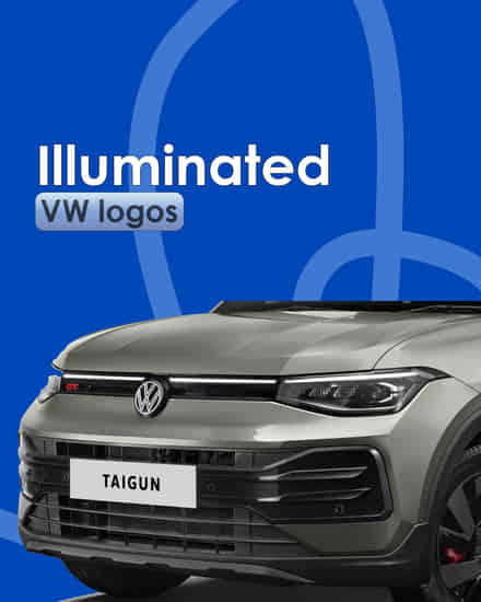 Volkswagen Taigun Illuminated VW logos