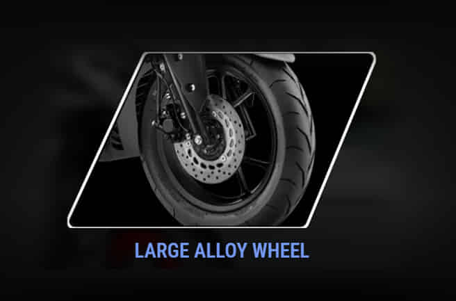 Yamaha Aerox 155 Large Alloy Wheels & Wide Rear Tyre