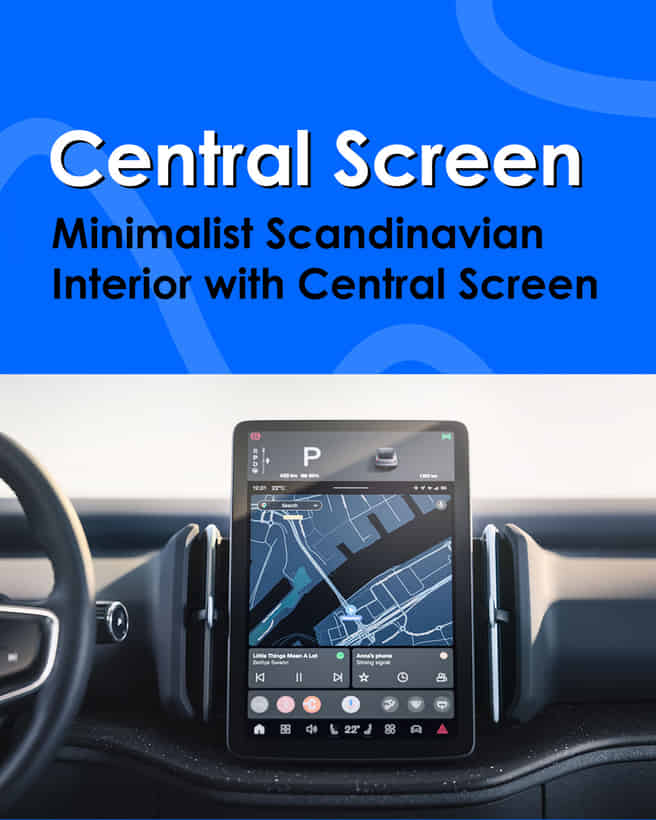 Volvo EX30 Minimalist Scandinavian Interior with Central Screen