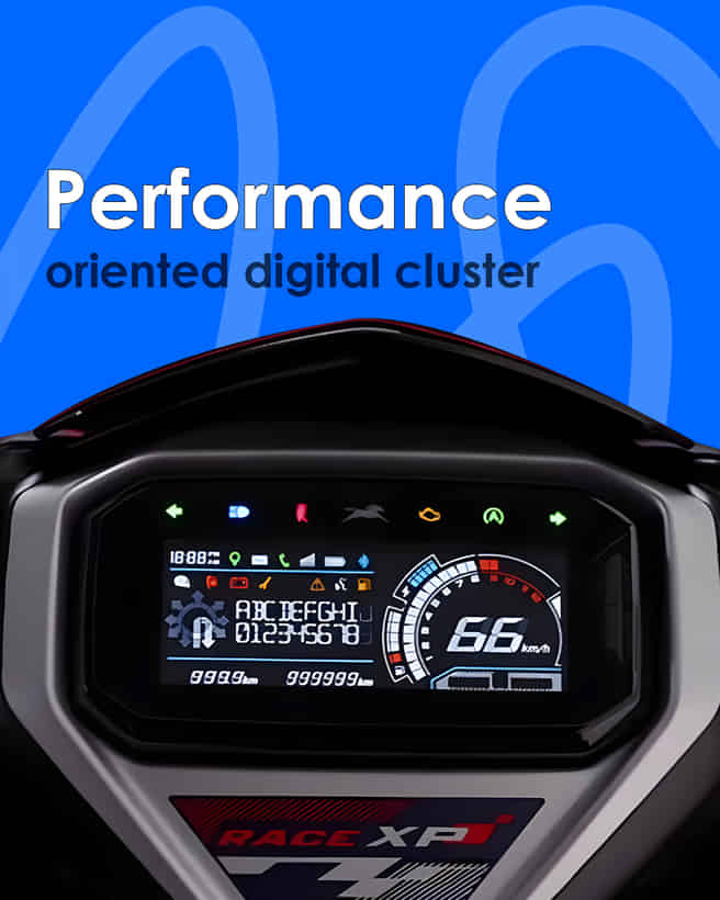 TVS NTORQ 125 Performance Oriented Digital Cluster