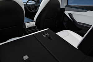Model Y Power recline second-row seats that fold flat.