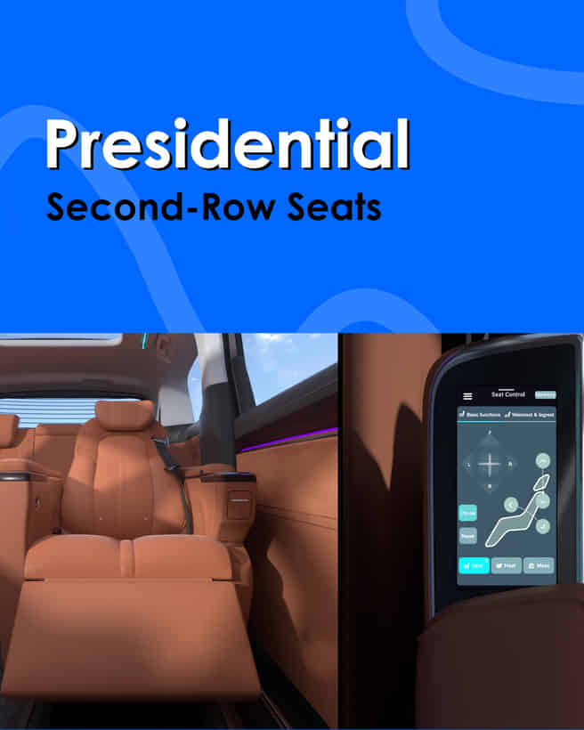 MG M9 Presidential Second-Row Seats