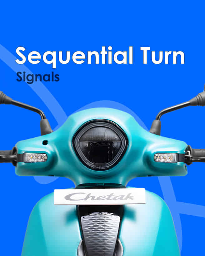 Bajaj Chetak C35 Sequential Turn Signals