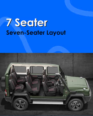 Gurkha 5 Door Seven-Seater Layout
