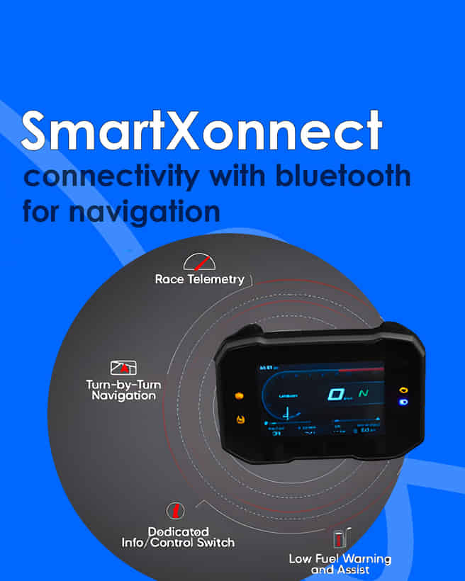 TVS Apache RTR 160 4V SmartXonnect Bluetooth Console with Navigation