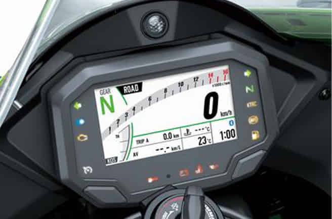 Kawasaki Ninja ZX 10 R TFT Coloured Cluster Kawasaki Ninja ZX 10 R TFT Coloured Cluster