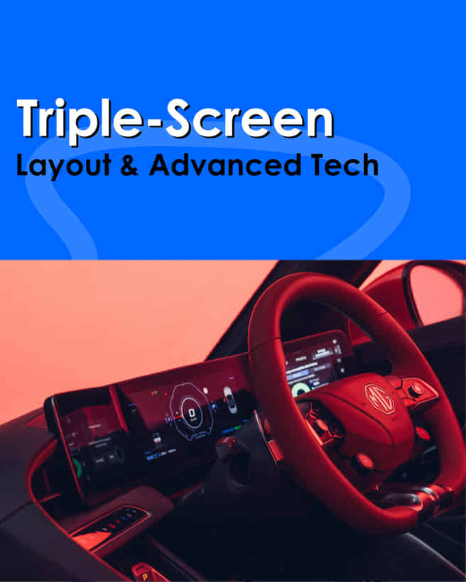 MG Cyberster EV Triple-screen