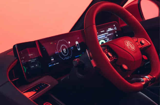 MG Cyberster EV Triple-screen