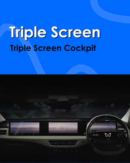 Mahindra XEV 9e Triple Screen Cockpit 