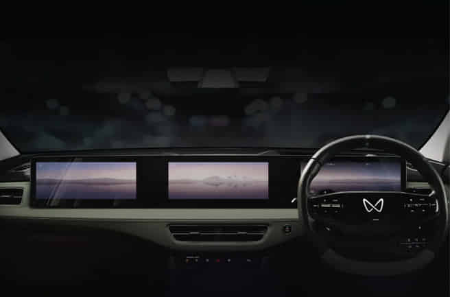 Mahindra XEV 9e Triple Screen Cockpit 