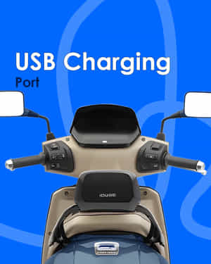iQube Electric USB Charging Port