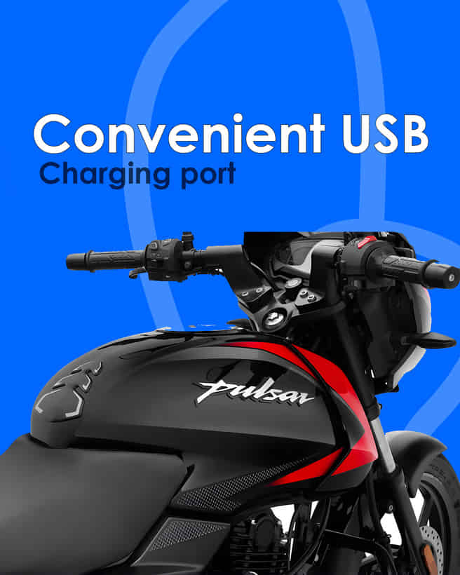 Bajaj Pulsar 125 USB Charging Port Convenient