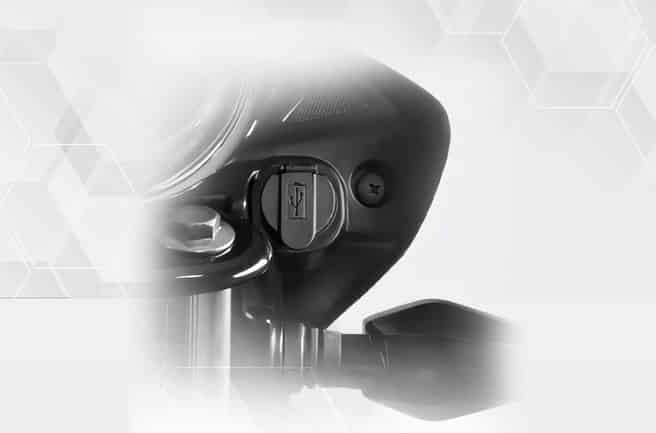 TVS Star City+ USB Charging Port