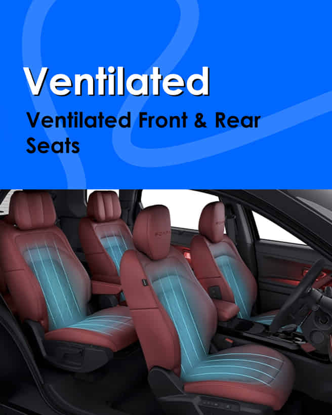 Tata Safari Ventilated Front & Rear Seats