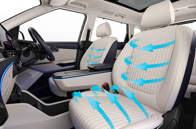 KIA Carens Clavis EV Ventilated Front Seats