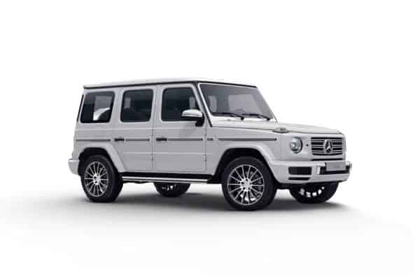 Mercedes-Benz G Class in Opalite White bright