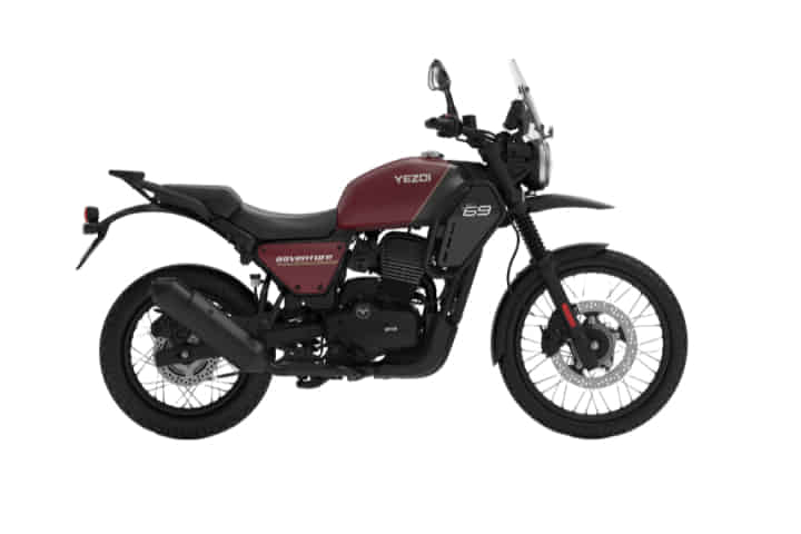 Yezdi Adventure in Single Head Light  Magnite Maroon