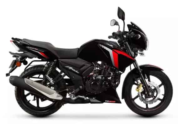 Apache RTR 160 2V 2020-2023 in  Gloss Black.