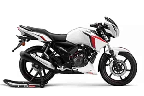 TVS Apache RTR 160 2V 2020-2023 in Pearl White TVS Apache RTR 160 2V 2020-2023 in Pearl White